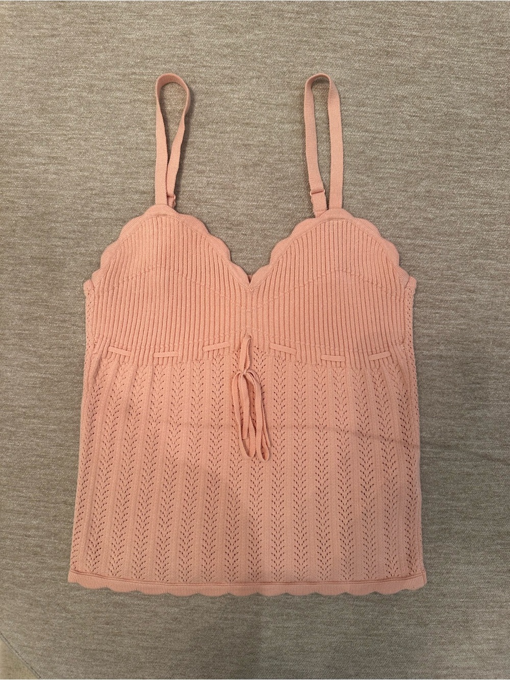 Wilfred Blush Pink Knit Scallop-Edge Cami